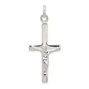 Sterling Silver Polished Crucifix Cross Pendant