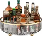 Clear Lazy Susan Pantry Organizers and Storage, 11” Turntable Organizer, 360 Rot