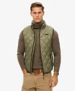 Diamond Quilt Fuji Lite Gilet | Dusty Olive Green