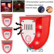 Solar LED Alarm Light Solar Strobe Light Wireless Motion Sensor Detector 129db