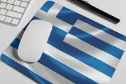 Greece Greek Flag Mouse Pad for Computer Office Gaming Desk Non-Slip
