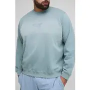 Mens Slate Plus Limited Edition Print Spay Wash Regular Fit jumper
