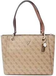 [GUESS] Print Handbag with Zip Fastening - Bags - Beige -Size One Size