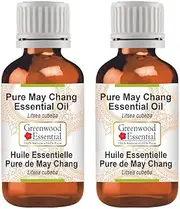 Greenwood Essential Pure May Chang Essential Oil (Litsea cubeba) Steam Distilled for Personal Care (Pack of Two) 100ml X 2 (6.76oz)