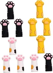 FOYTOKI 12pcs Manicure Cuticle Scissors Cute Cuticle Scissors Cover Cuticle Cutter Handle Cover Manicure Cuticle Tweezers Cover Cuticle Scissor Handle Cover Cuticle Handle Cover