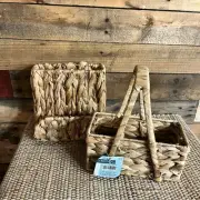 Hobby Lobby Lot of 2 Wicker Utensil/Napkin Holders