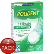 3 x Polident Fresh Active 36Tab