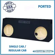 Dual Vented Ported Sub Box Subwoofer Enclosure Speaker Box Ground Shaker