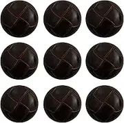 XGNG 50PCS Brown Plastic Imitation Leather Round Buttons - Turtle Pattern - Sewing, Knitting, DIY Projects