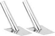OFFSCH 2pcs Stainless Steel Flagpole Holder Wall Mount Bracket with Inner Diameter for Outdoor Use Weatherproof Design for Street and Shop Aesthetic Enhancement