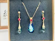 Swarovsk × Howl's Moving Castle Necklace Clip-on Earrings Ghibli Museum limited