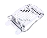 E04 2PCS Multi Function Stainless Steel Egg Slicer for Hard Boiled Eggs Dishwasher Safe Heavy Duty Egg Cutter Kitchen Helper