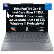 Lenovo ThinkPad T14 Gen 5 14" WUXGA Touch Ultra 7 155U 32GB 1TB SSD FPR IR Cam