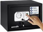 SereneLife Safe Box | Fire Safe Box | Safes and Lock Boxes | Fireproof Lock Box Safe | Digital Safe Box | Home Safe Box | Combination Safe Box Steel Alloy Drop Safe - Includes Keys (SLSFE18FP)