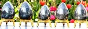 Set Of 5Pcs Silver Hematite Crystal Egg Handmade Crystal Home Office Decor Egg