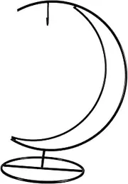 Kisangel 1set Moon Bracket Indoor Plant Display Stand Gold Electroplating Pot Indoor Plant Hanger Wires Macrame Feeder Moon Decorations Wire Hooks for Ceiling Hangers Air Chimes 2pcs