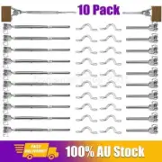 10 Pack Stainless Steel Wire Rope DIY Balustrade Kit Jaw/Swage Bottlescrew NEW