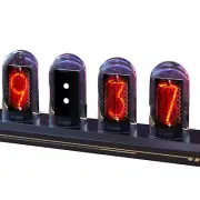 RGB Nixie Tube Clock LED Glows IPS Color Screen Gaming Desk Decor DIY background
