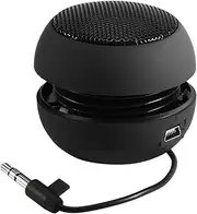 [Goshyda] Mini Speaker, USB Lightweight Portable Travel 3.5 mm Retractable Speaker with Low Power Consumption and Battery for MP3, MP4, MP5, Mobile Phones, Computers (Black)
