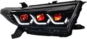 Headlight Assembly Compatible with TY Highlander 2012-2013 LED DRL LED Dual Beam Lens LED Sequential Turn Signal LED Lens High Beam
