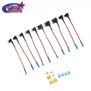 10Pcs 12V Low Profile & Standard & Mini Fuse Adapter w/Tap Blade Fuse Holder