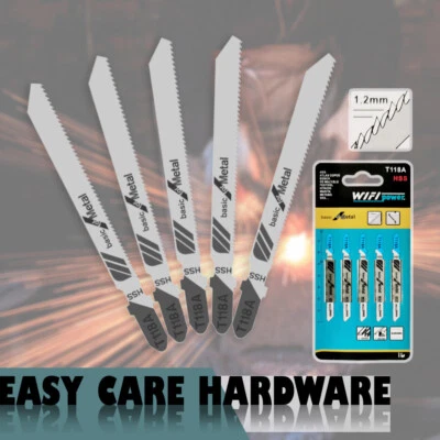 5 pc pcs Jig Saw Blade Set T Shank Jigsaw Blades for Cutting Metal 77 mm NEW