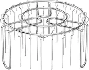 Air Fryer Rack, Grilling Skewers, Barbecue Tools, Heat-Resistant Stainless Steel, Non-Stick Rust-Proof Design, Outdoor Picnic BBQ Use, 6.5 x 3.74 Inches, Silver, 1 Set