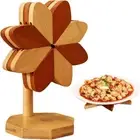 Anti Scald Kitchen Placemat Wood Table Mat Trivets Coaster for Hot Dishes