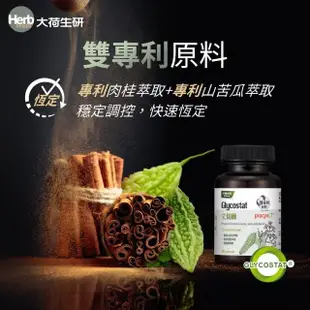 【Herbmax 大荷生研】立切醣苦瓜肉桂 膠囊 30粒/瓶*3入(專利山苦瓜萃取+專利肉桂萃取+武靴葉萃取)