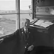 Jack Murphy in signal cabin Thurles Co Tipperary Ireland Railway OLD PHOTO