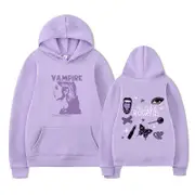 Guts Olivia Rodrigo Hooded Sweatshirt Autumn And Winter Olivia Rodrigo SNNGV Light purple and white S