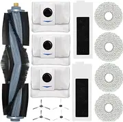 14 PCS Vacuum Cleaner Accessory Kit for ECOVACS DEEBOT T20e Omni / T20 Omni Robot Vacuum Parts 1 Main Brush + 4 Side Brushes + 2 Filters + 4 Mop Pads + 3 Dust bags