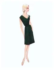 DORIS DAY COSTUME SKETCH #1 BY IRENE - VINTAGE REPRINT