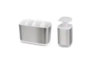 2pc Joseph Joseph Bathroom Beauties Sink 350ml Soap Dispenser Caddy Storage Set