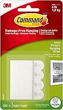 Command Picture Hanging Strips, Small, White, 4-Strip, 9-Pack (36 Pairs Total)