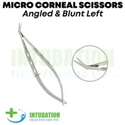 Castroviejo Micro Scissors Angled Blunt Left Surgical Ophthalmic Eye Instruments