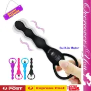 Vibrator Anal Butt Plug Vibrating Anal Beads Dildo Prostate Massager Sex Toy AU