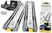 Heavy Duty Drawer Slides with Lock 12 22 Inch Load:500 lb (With lock) -W:76mm