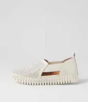 New Django & Juliette Habiki Ivory Patent Leather Sneakers Womens Shoes Casual