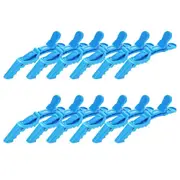 Beakey 12 Pcs Women Styling Hairclip Durable Alligator Plastic Hair Sectioning Clips-Blue