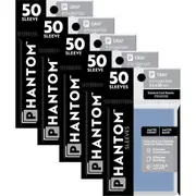 5x 50pc Phantom Sleeves 64x88mm Game Card Case/Guard Protector Gray Matte/Matte