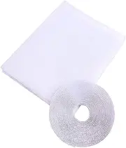 Sosoport 4Pcs White Self Adhesive Window Screen Mesh for Insect Protection DIY Bug Barrier Netting for Doors and Windows Keeps and Bugs