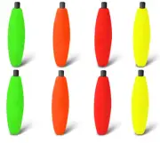 10pcs Peg Floats Foam Cigar Floats Fishing Bobber with Pipe Plug Floats3.8-7.5cm
