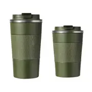Coffee Mug Stainless Steel Double Wall Leakproof Travel Cup Insulated Reusable - Green