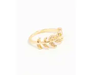 Gold Leaf Band Ring