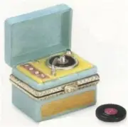PORCELAIN HINGED BOX Elvis Presley Record Player Midwest PHB New in Box