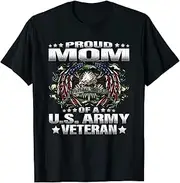[VidiAmazing] Proud Mom of A Us Army Veteran Military Vet's Mother T-Shirt ds3991 T-Shirt