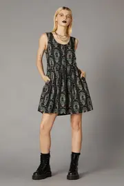 Spooky Cameo Print Dress