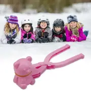 Bear Shaped Snowball Maker Clip Children Winter Snowball Fight Toy (Pink) AU