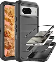 for Google Pixel 8 Case Pixel 8 Case,Drop Proof 3-Layer Durable Cover/Shockproof Armor Drop Protection Solid Rubber Case for Google Pixel 8 6.2"-Black